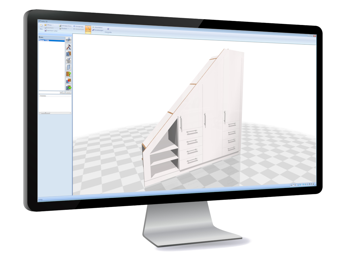 Möbelfertigteile Planungssoftware Gekko3D vom Tischlerservice
